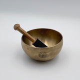 crown chakra tibetan singing bowl with suede mallet