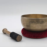 Music Of Wisdom handmade tibetan singing bowl with cushion and mallet