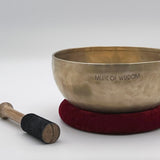 Music Of Wisdom handmade singing bowl with cushion and mallet
