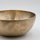 tibetan singing bowl matt finish with sacral chakra etching