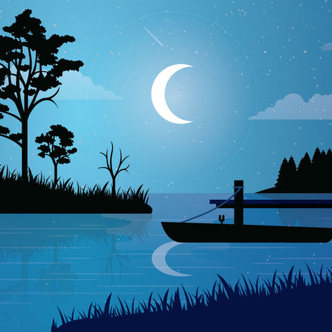 Deep sleep music with piano and night sounds.