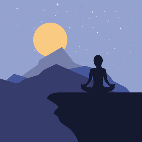 Deep meditation music with flute.