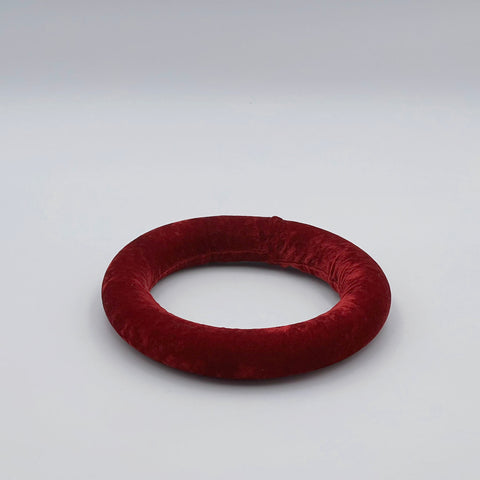 velvet bordo ring cushion for heart chakra singing bowl