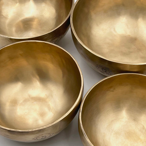 handmade matt finish tibetan singing bowl set of 4