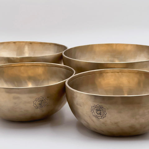 handmade hand-hammered lower chakra tibetan singing bowl