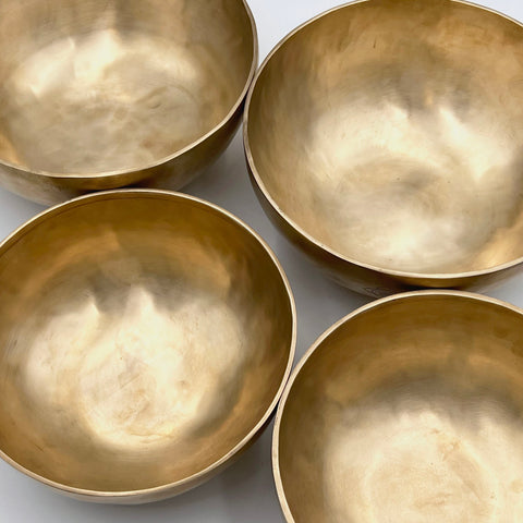 matt finish lower chakra singing bowl set