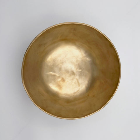handmade sacral chakra tibetan singing bowl top view