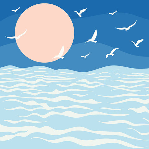 Calming meditation music with guitar, cello, piano, and ocean wave sounds.