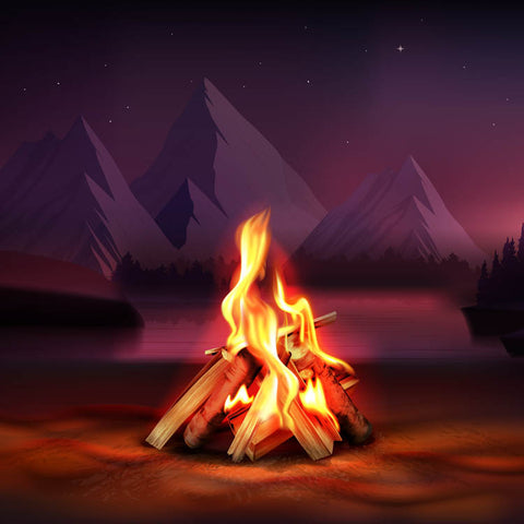 Pure Nature Sounds - Campfire at Night